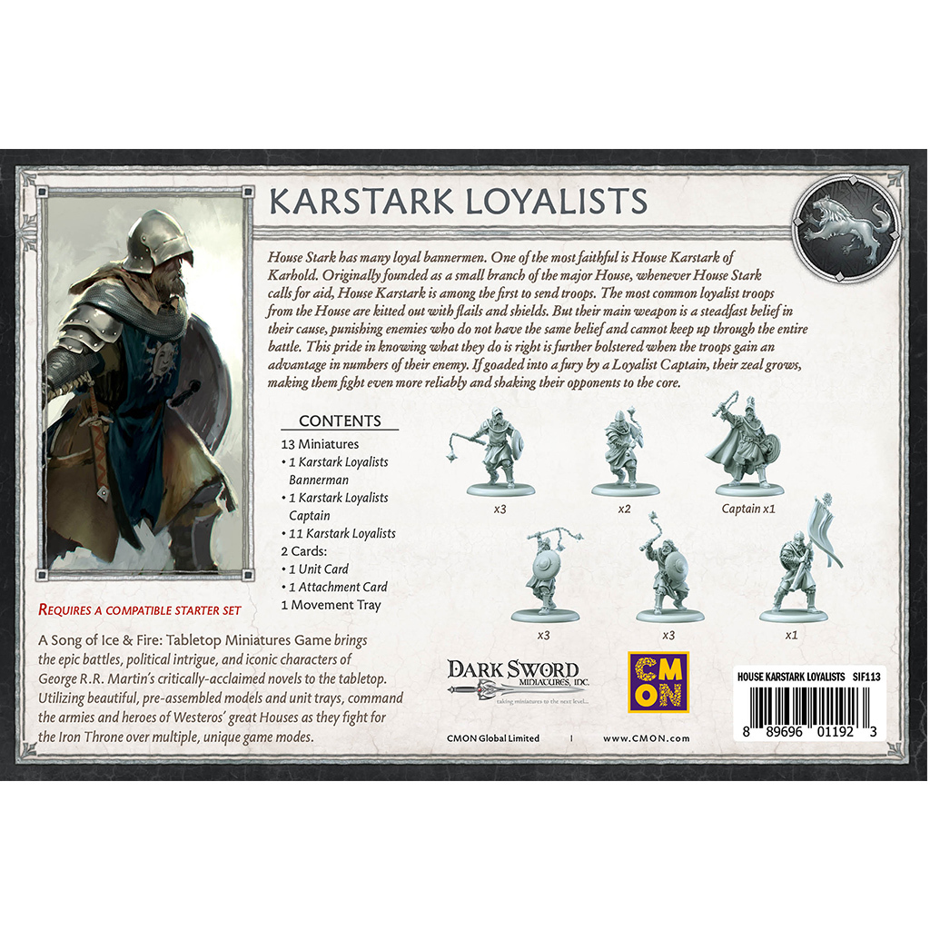 A Song of Ice and Fire : Tabletop Miniatures Game - Karstark Loyalists
